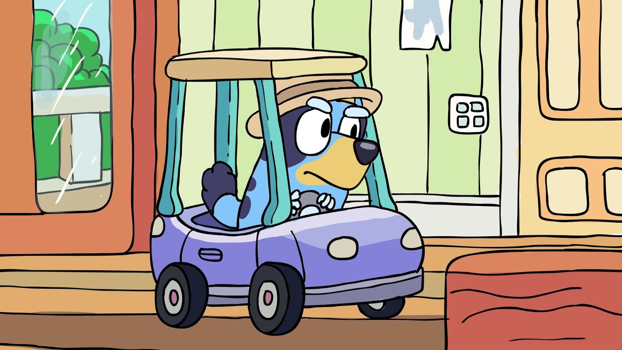 BLUEY DRIVING HER CAR | PLAY ALONG WITH THE HEELERS *Drawing* Disney Junior Doodles | Drawing Bluey