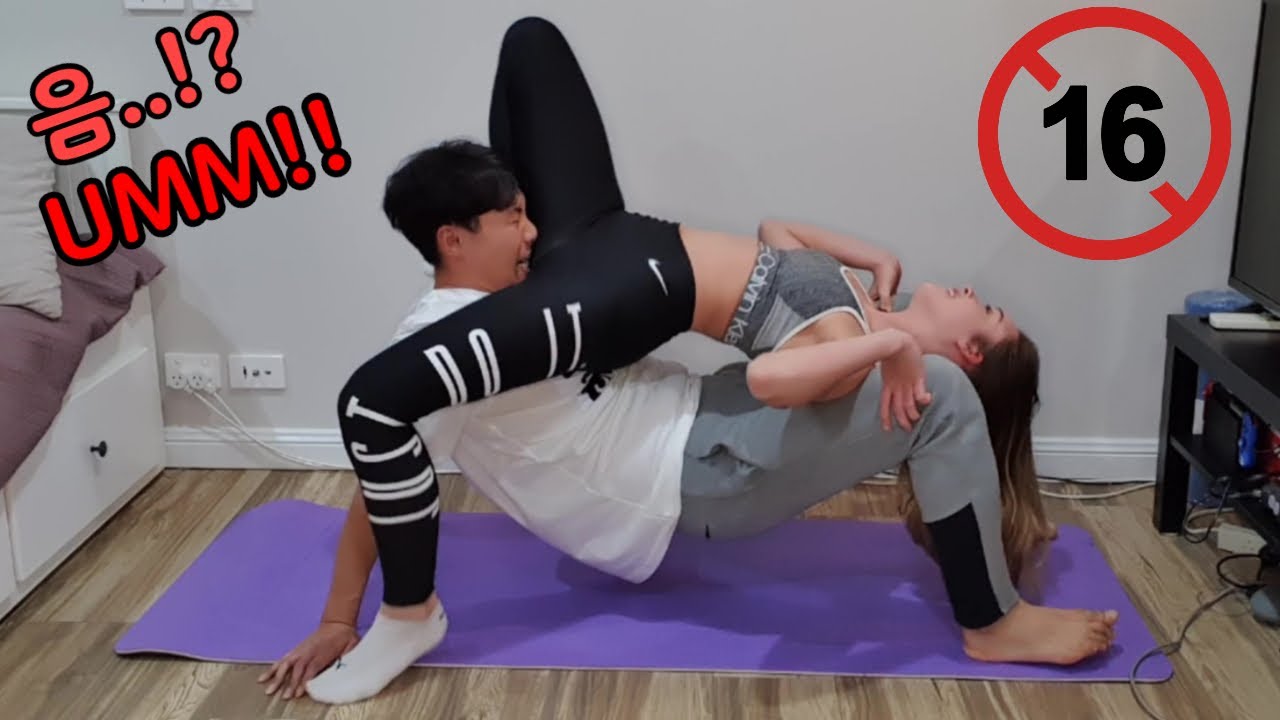 🇷🇺подзаголовок| [AMWF] Couples Yoga Challenge | Are You SURE It's YOGA!? | YOGA Accident