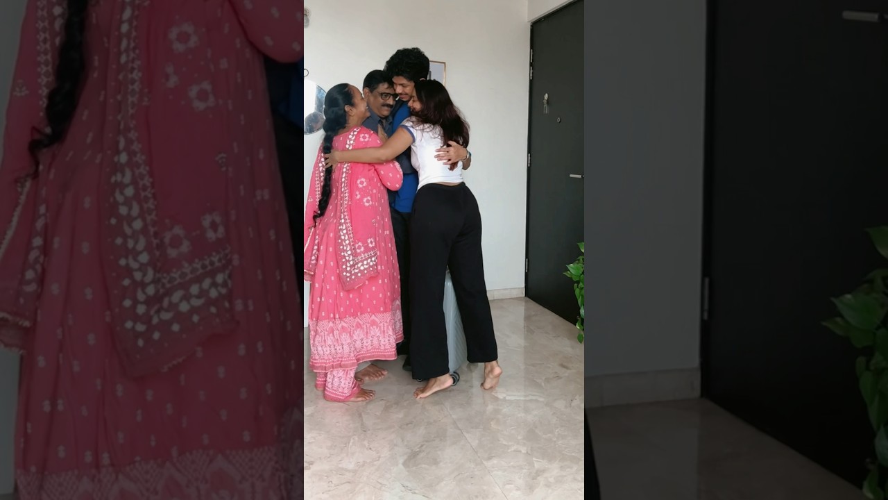 My brother&rsquo;s surprise visit to India 🥰 Priceless reaction
