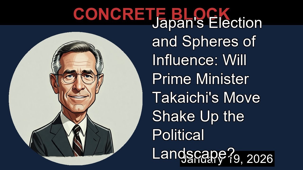 Japan's Election and Spheres of Influence: Will Prime Minister Takaichi's Move Shake Up the Polit...