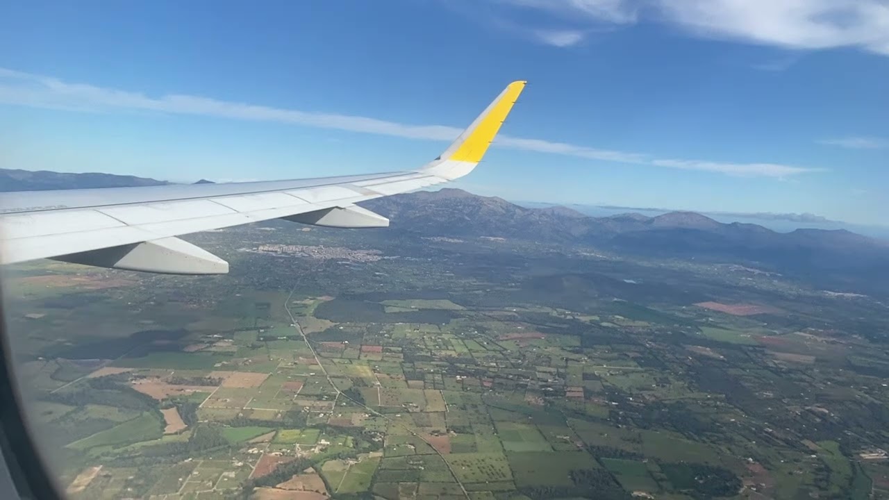 Aterrizaje Airbus A320 , Palma de Mallorca por Formentor.