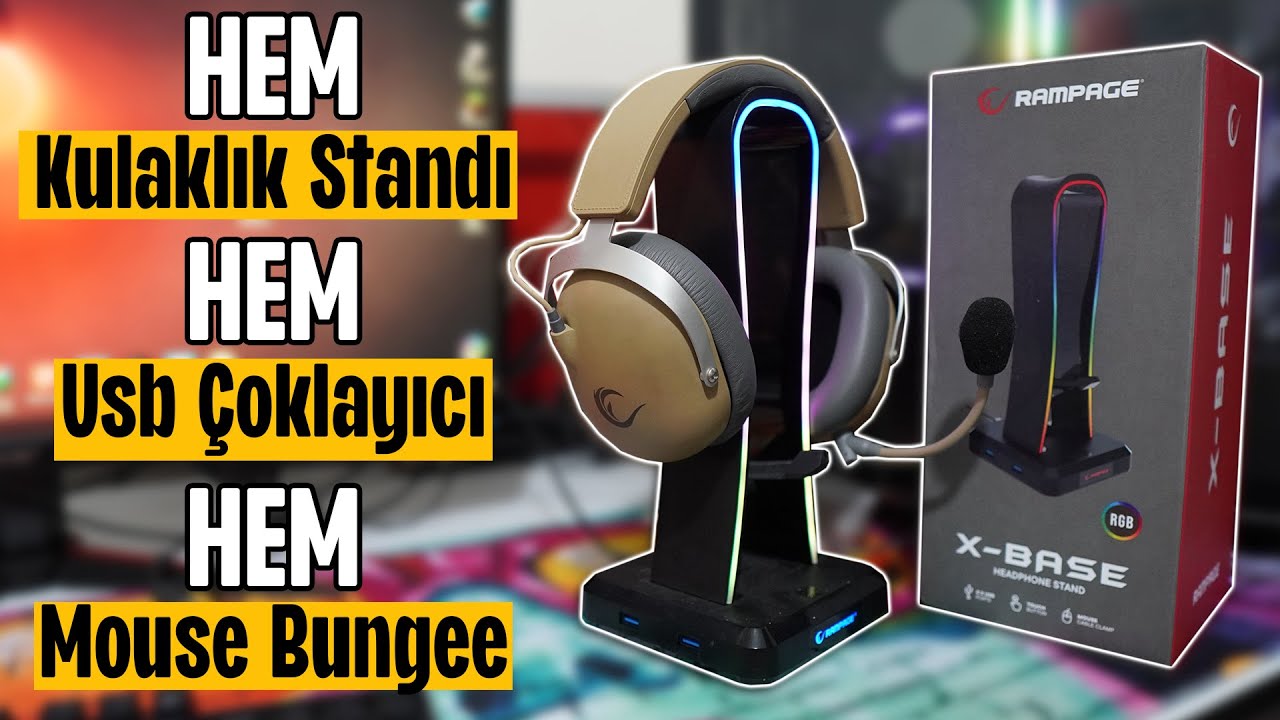Daha Ne Ekleyecektiniz - Multi Kulaklık Standı RAMPAGE RM-H77 X-BASE RGB Kulaklık Standı İncelemesi