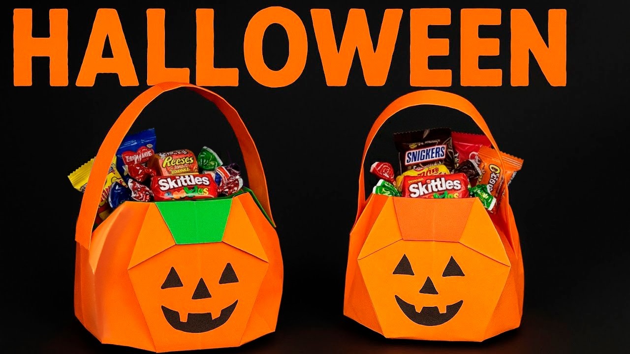 How to make a Halloween Pumpkin Basket | Candy Bucket | Trick or Treat | Full Tutorial