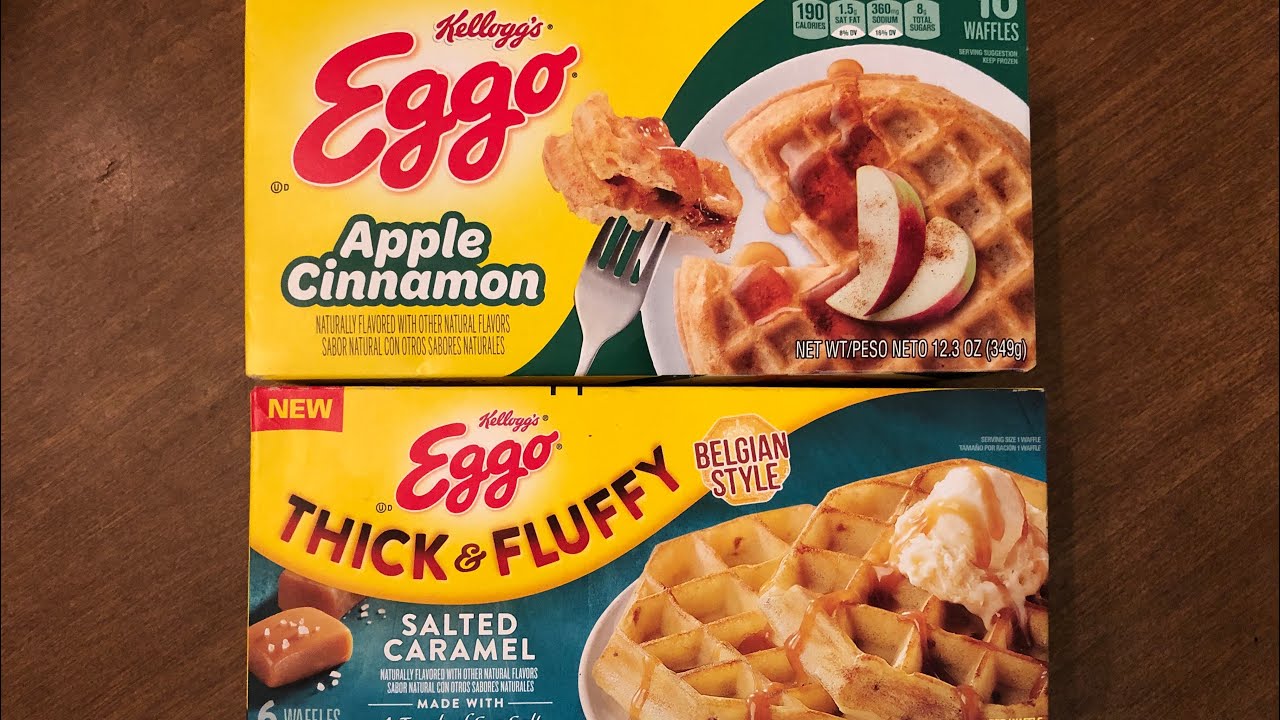 Eggo Waffles Apple Cinnamon and Salted Caramel Thick and Fluffy Review