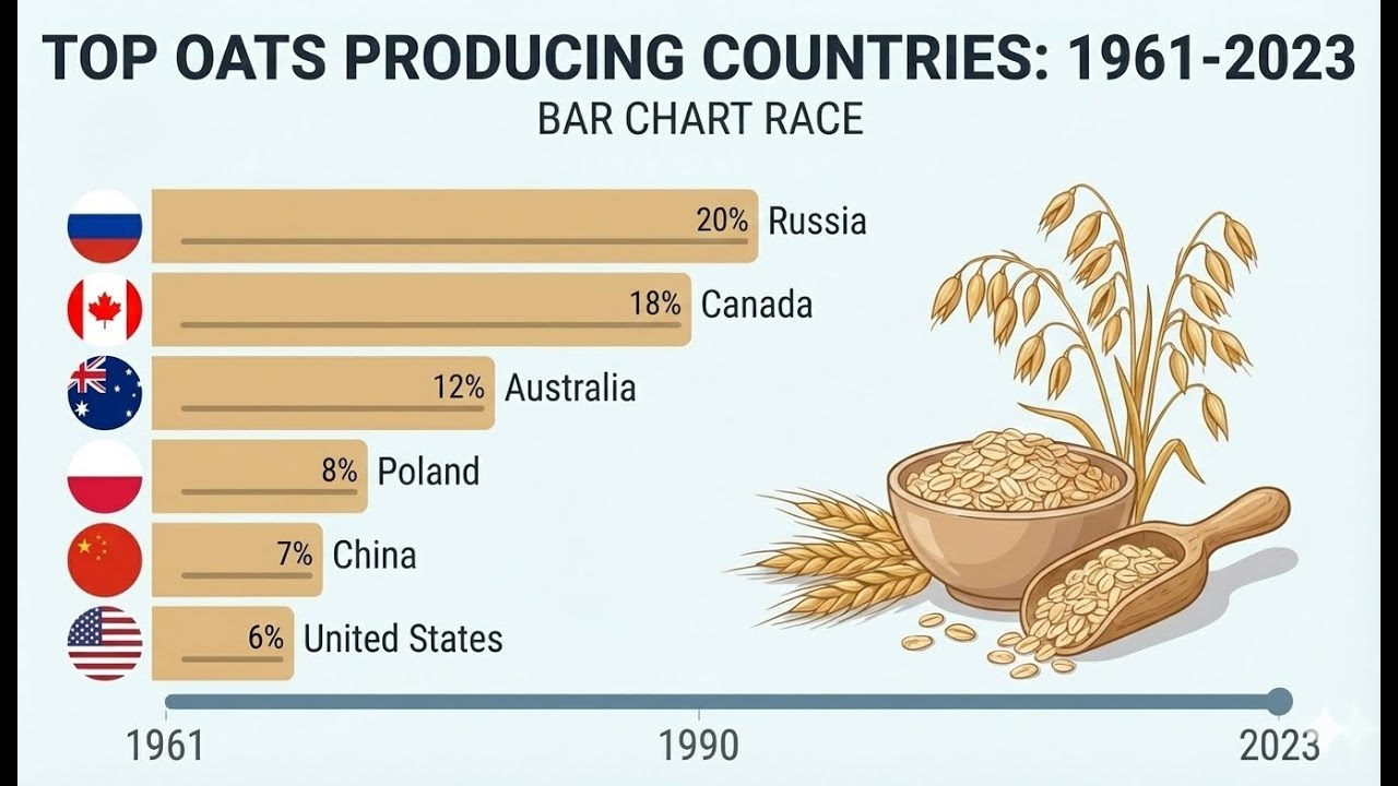 Top Oats Producing Countries (1961-2023) | Oats Production Comparison 