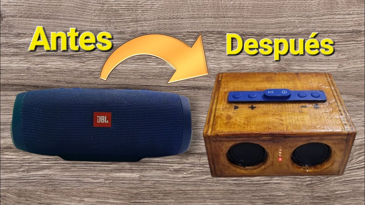 ¡¡¡Modifiqué esta JBL Charge 3!!! Suena mejor con cajon de madera.#diy