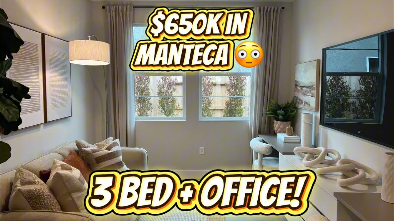 🏡 $650K Model Home Tour in Manteca, CA | 3 Bed, 2 Bath + Office 