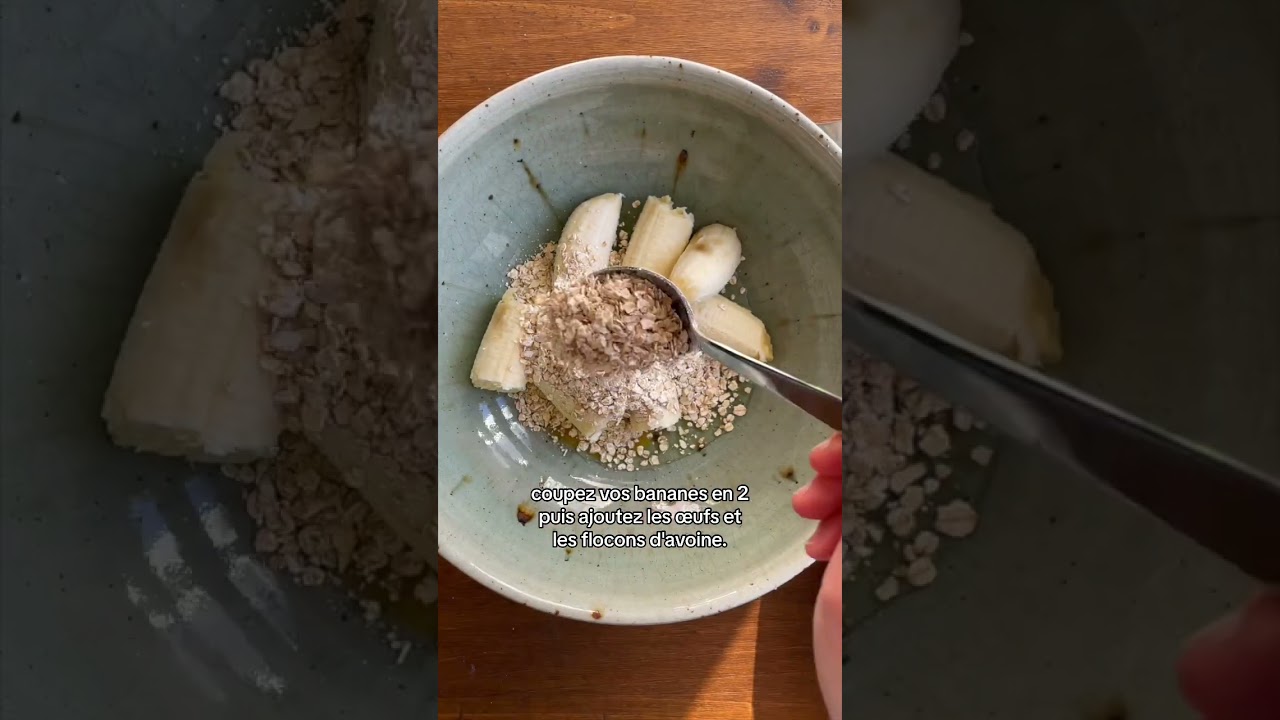 Recette des Pancakes banane & flocons d'avoine