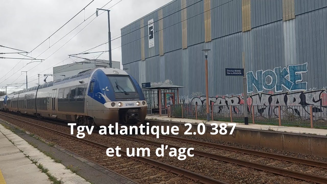 Spot en bretagne#498, Tgv atlantique 2.0 387 et um d'agc