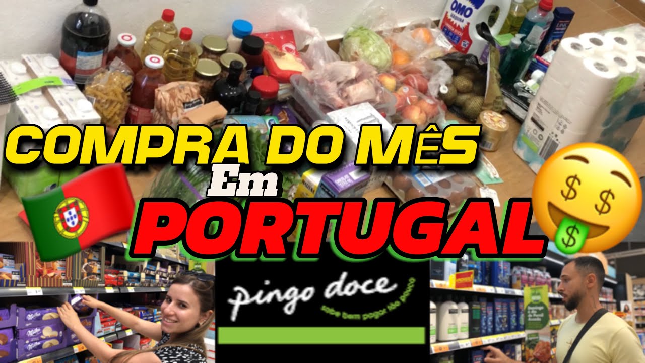 🇵🇹COMPRA DO MÊS EM MERCADO PARA CASAL EM PORTUGAL | Poder de compra | Pingo Doce 🇵🇹