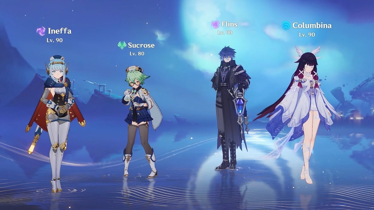 [Genshin Impact] DPS Dummy Test (Miliastra Wonderland) - C2 Flins Hyper Lunar-Charged Team