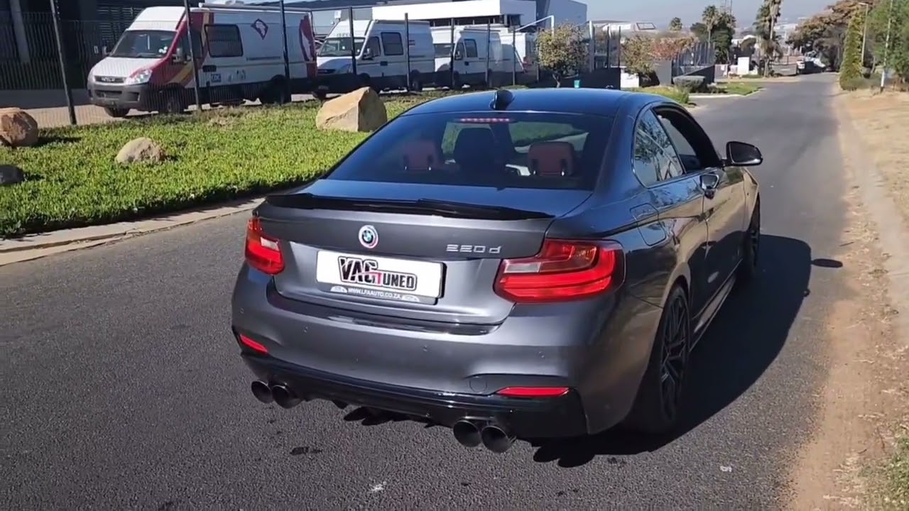 BMW 220D Downpipe x Res delete Exhaust Sound