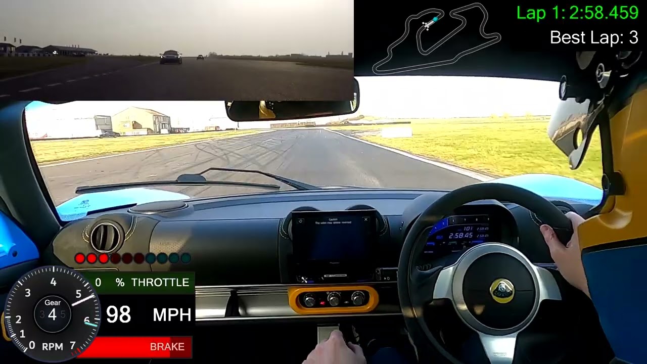 Bedford Autodrome 21/03/22 - Best session - Exige 410 vs Caterham vs Exige 410
