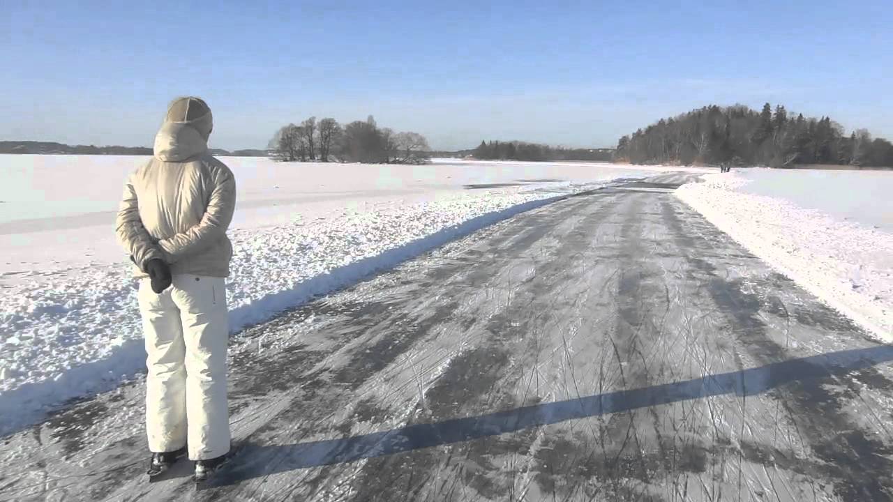 Ice skating on Lake M&auml;laren - Sweden