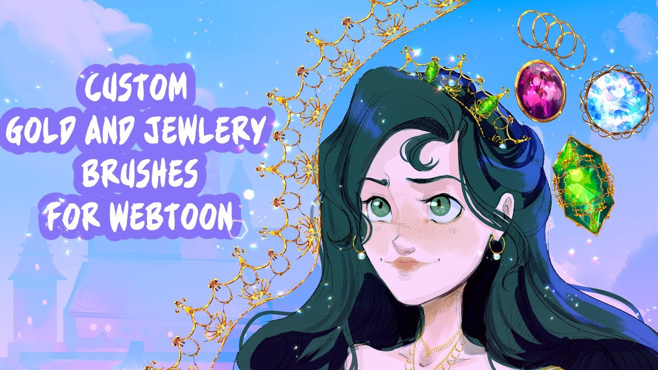 How to Create Gold and Jewelry brush in Clip Studio Paint | Perfect for your Webtoon