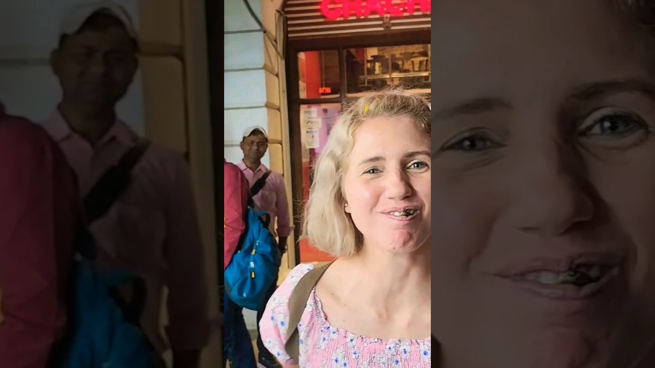 🔥My reaction to eating fire paan  #streetfood #firepaan #foodvlog #indiafood #travelvlog
