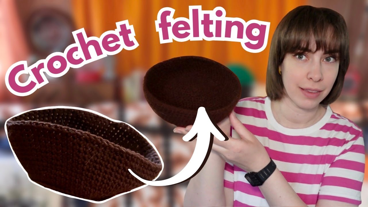 TRYING to FELT a CROCHET BOWL