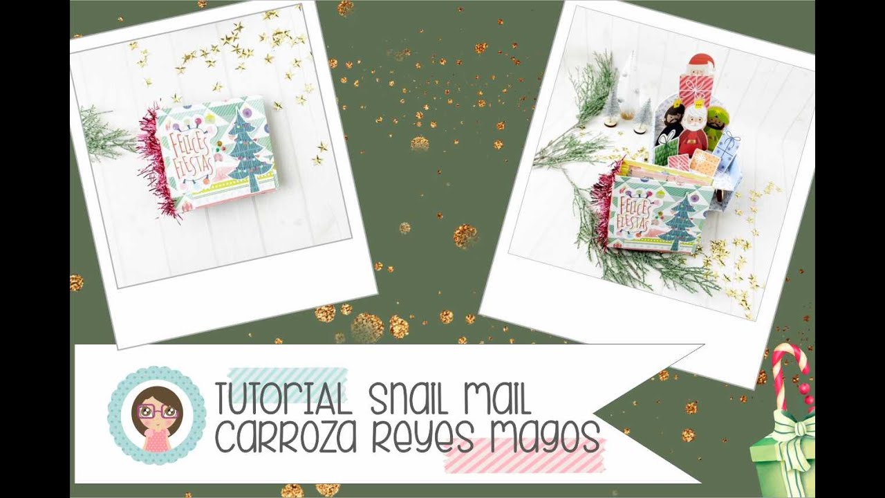 Cómo hacer un MINI ÁLBUM de SCRAPBOOKING  Navideño| SNAIL MAIL con PLANTILLAS GRATIS