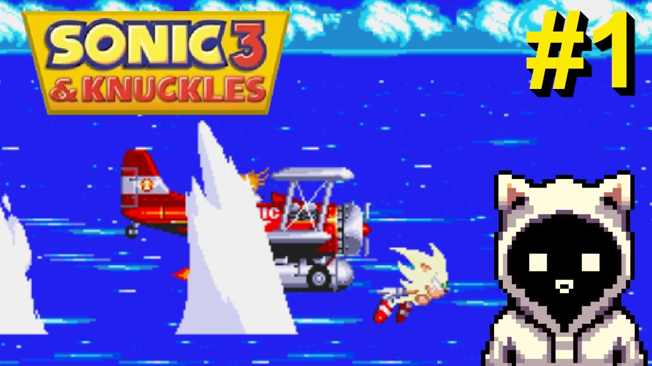 Sanic is back a third time to fight Eggman and be bothered by Tails. Sonic 3 & Knuckles (MD), Part 1