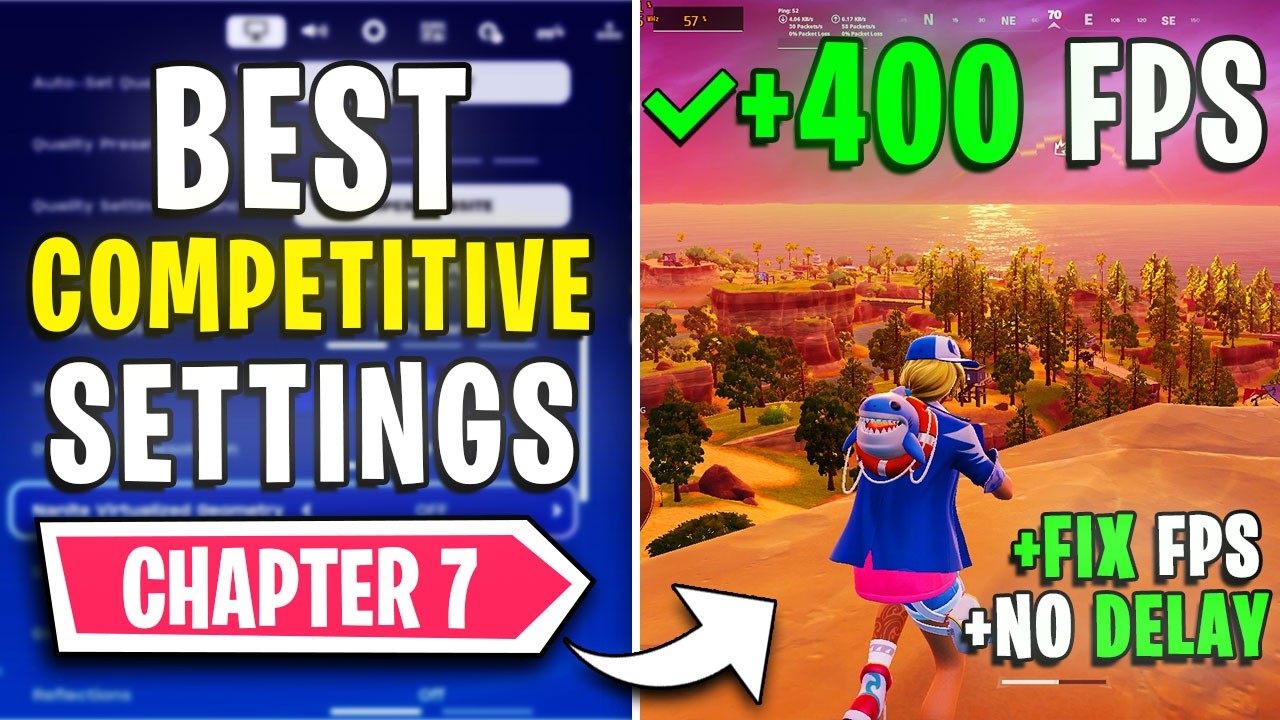 Fortnite — Лучшие настройки для соревновательного режима на слабых ПК в 7 главе 📈