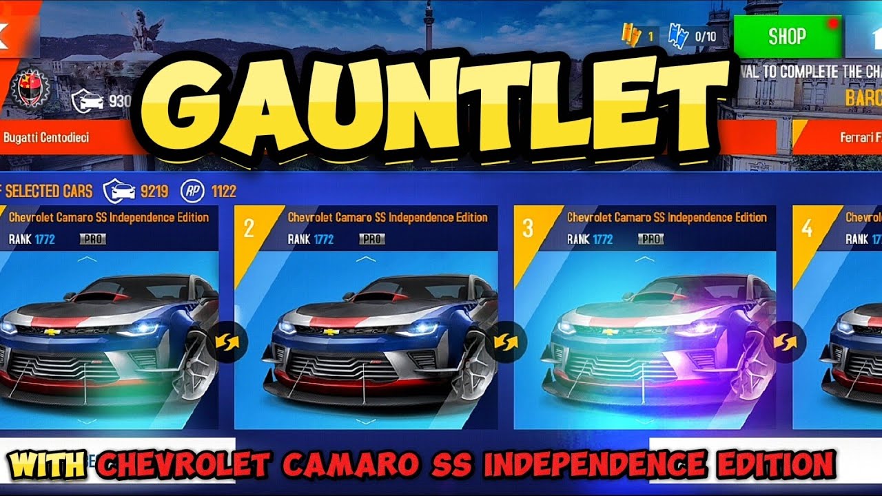 A8 Gauntlet with Chevrolet Camaro SS independence edition ☠️👻| Asphalt 8 Gauntlet Highlights ✨
