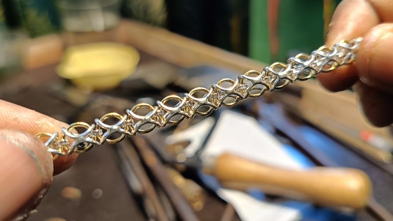 Luxury Handmade Bracelet | Real Silver & Gold Combination 