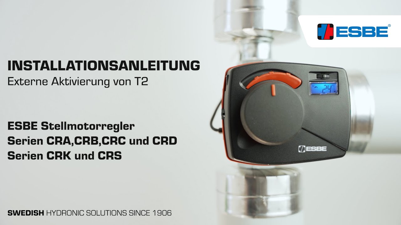 Externe Aktivierung  einer alternativen Solltemperatur T2 – ESBE Stellmotorregler (CRx)