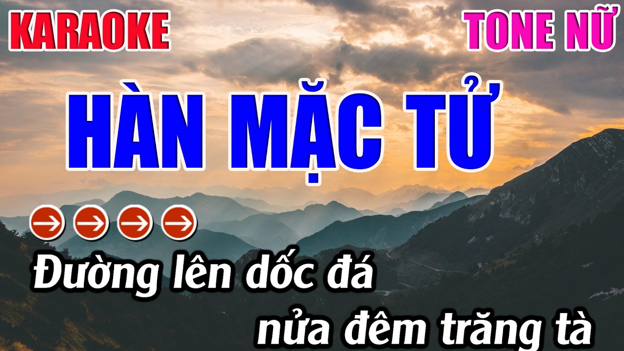 Hàn Mặc Tử Karaoke Tone Nữ ( A#m ) Karaoke 9999 - Beat Mới