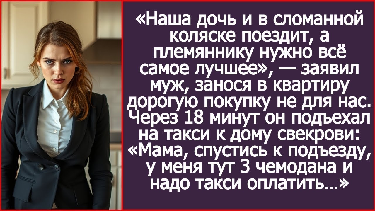 Наша дочь и в сломанной коляске поездит, а племяннику нужно всё самое лучшее. Заявил муж.