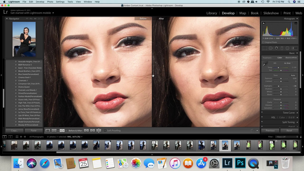 How To Remove Stray Hairs Lightroom Tutorial