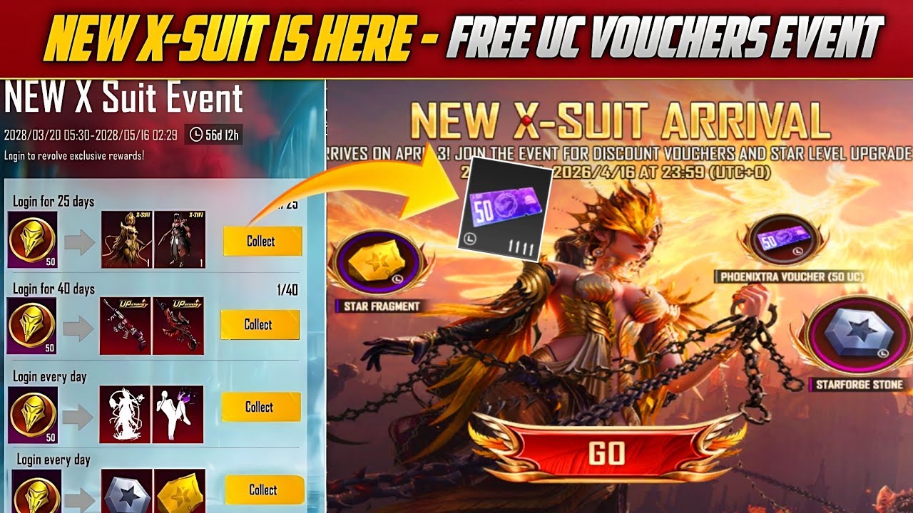 Free 100 New X-Suit Coins Event Is Here | X-Suit & Upgraded Gun Skins | Retrun Blood Raven New Look