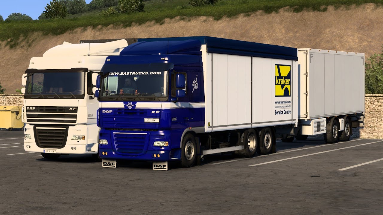 Караме бордови DAF XF 105 от Яши до ферибота в Галати