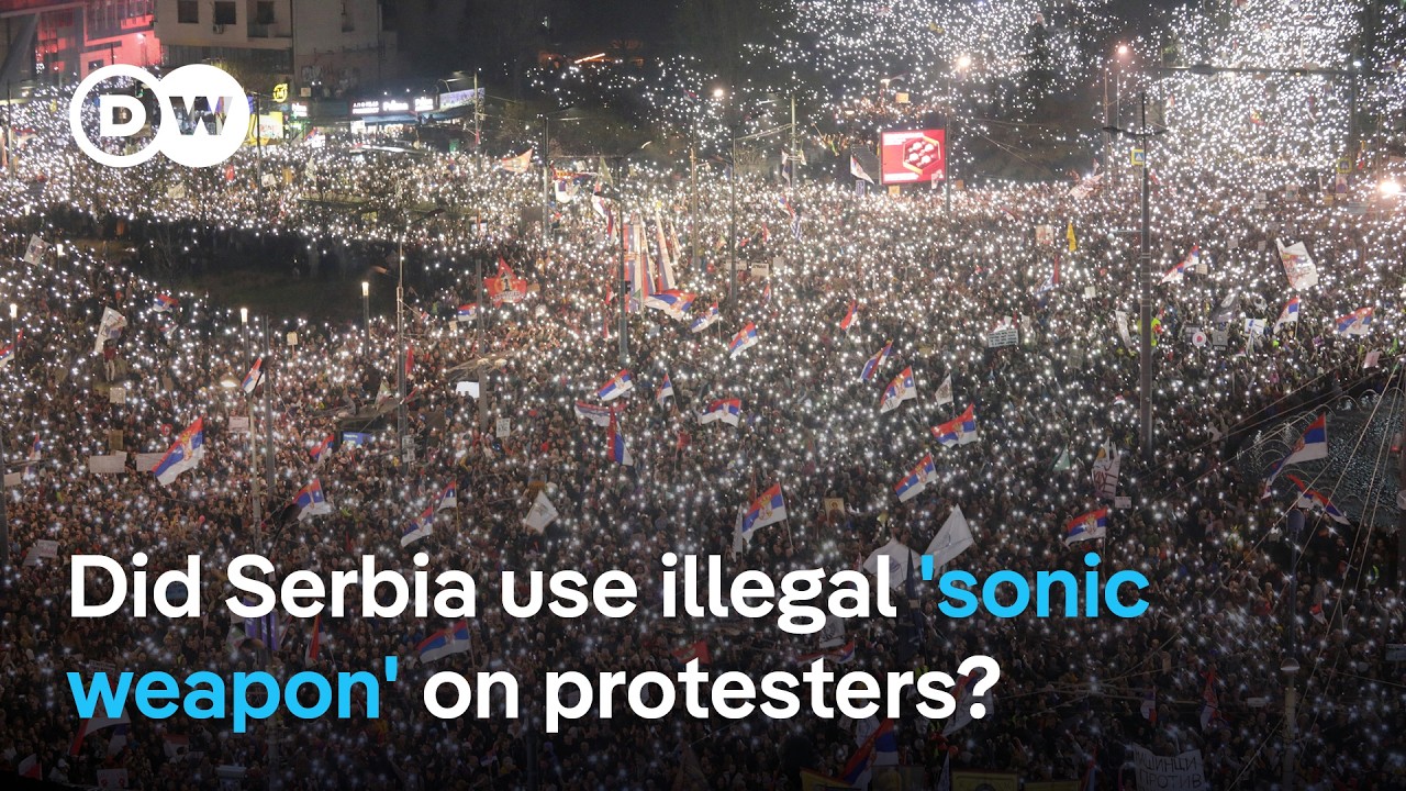 Serbian protesters demand investigation as government denies 'sonic weapon' attack | DW News