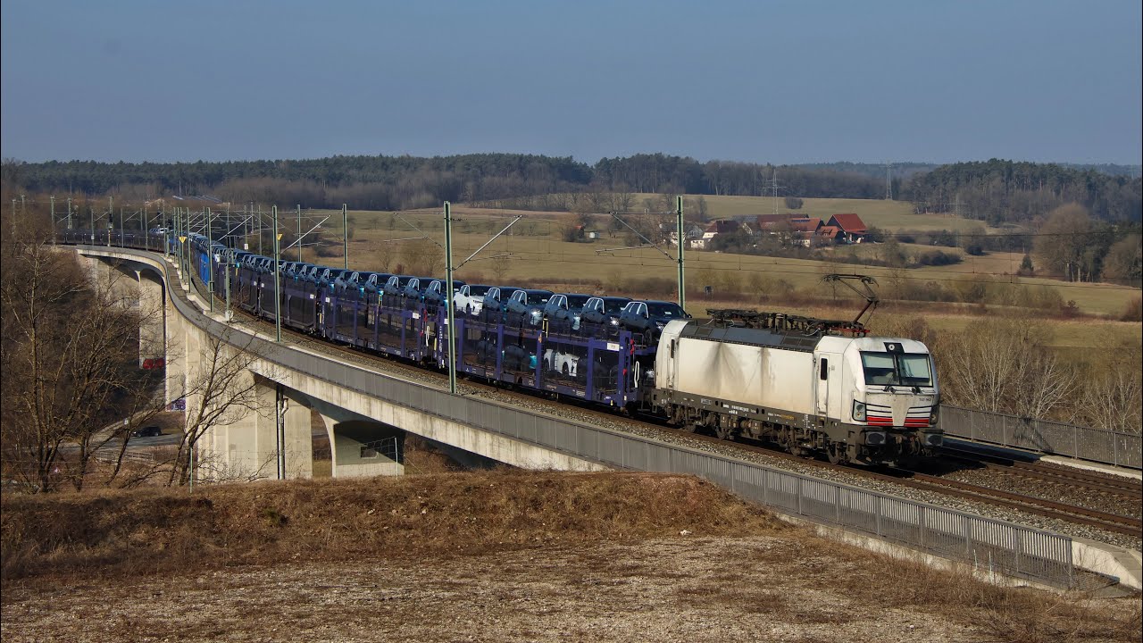 DPB 193, Deutschland-ICE und mehr auf der Aurachtalbrücke Emskirchen