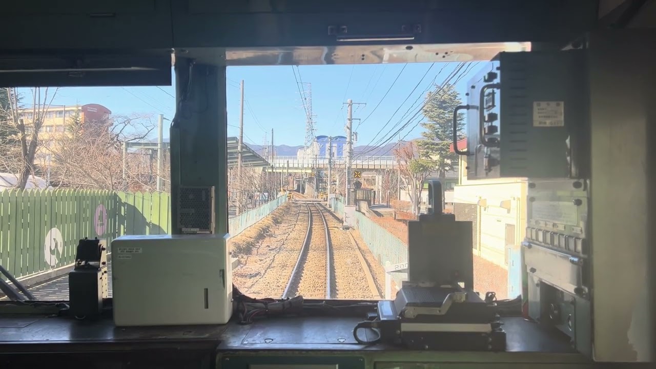 富士急行線600系6001F前面展望　富士山駅〜河口湖駅間