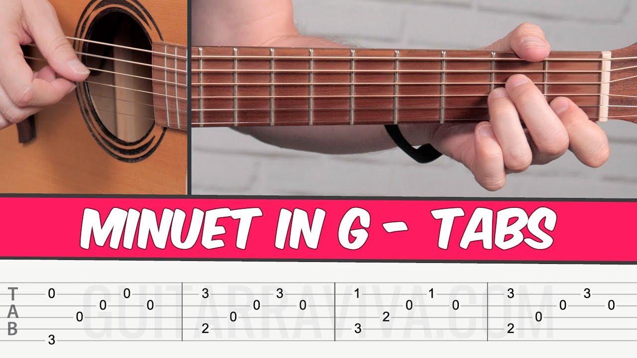Minueto en SOL - La mejor OBRA DE BACH tocada en Guitarra - Tablatura fácil | Guitarraviva