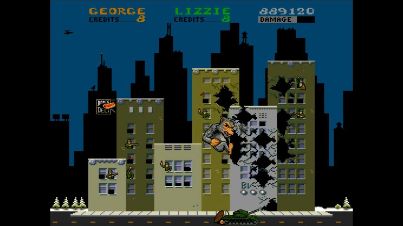 Rampage (ARCADE) 128 Days...So Many Credits
