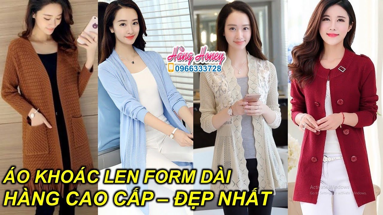 Những mẫu &Aacute;o Kho&aacute;c Len d&agrave;i Đẹp nhất cho nữ, mặc v&agrave;o Chuẩn Xinh!