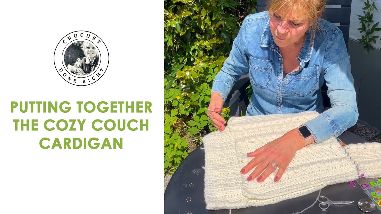 Crochet tutorial: How to put together the Cozy Couch Cardigan