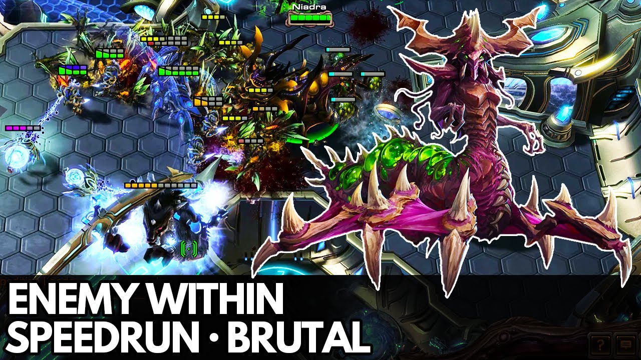 StarCraft 2 HotS - Mission 6 (Enemy Within) - Speedrun (Brutal)