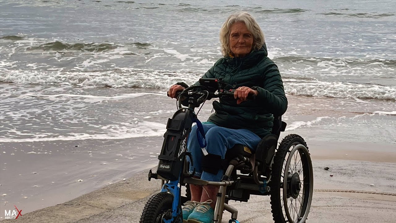 The Ultimate Wheelchair Power Assist for Steep and Slippery Ramps - Triride MTW, by MaxAbility.