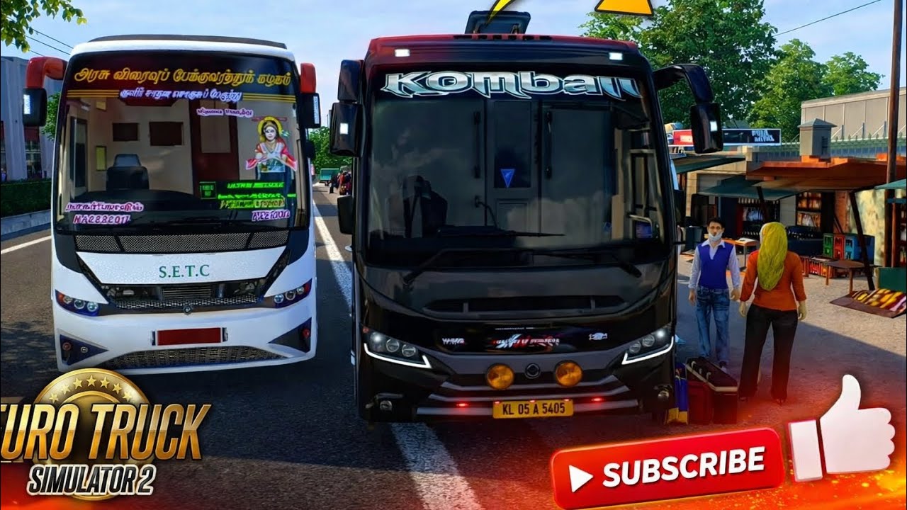 Komban Bus Mass Ride 💨 Smooth Driving + Wild Overtakes | ETS2 India Mods