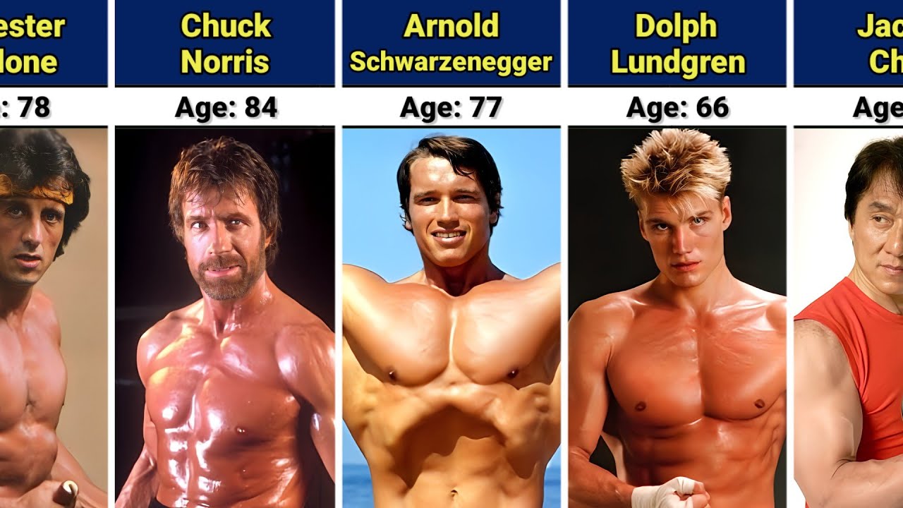 50 Action Stars THEN and NOW - Real Name & Age