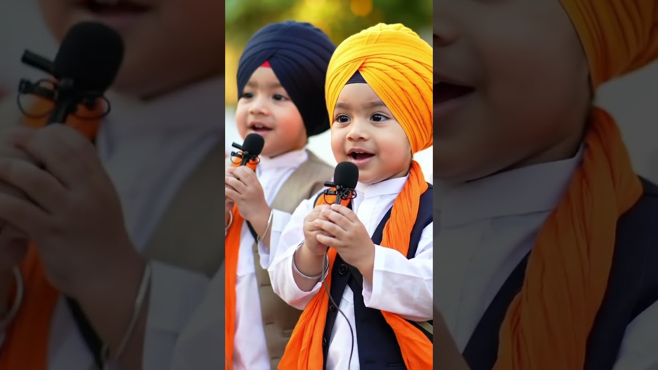 gurbani kirtan baby voice 📊🎉👌 #baby #satnamwaheguru #gurbanishabad #gurbanikirtan #shorts  #cute
