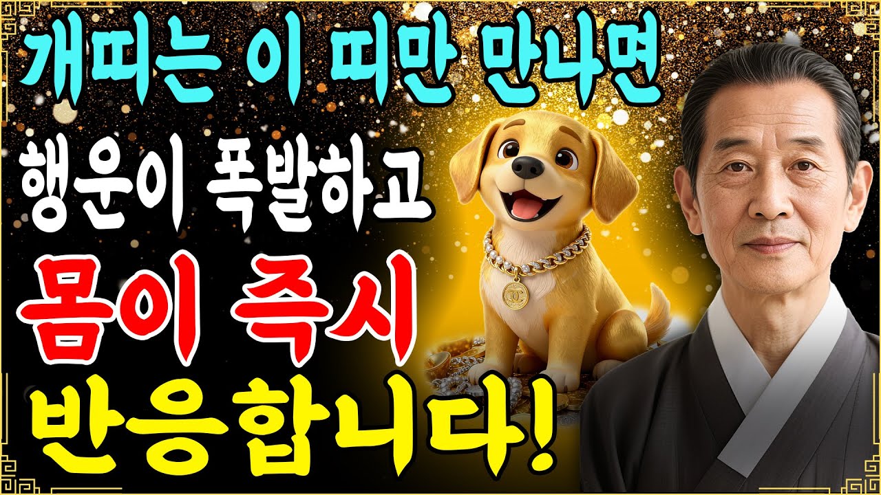 개띠는 이 사람들 곁에 있어야 합니다… 건강과 재물이 밝아지는 궁합 3가지와 2025년 복의 열쇠!