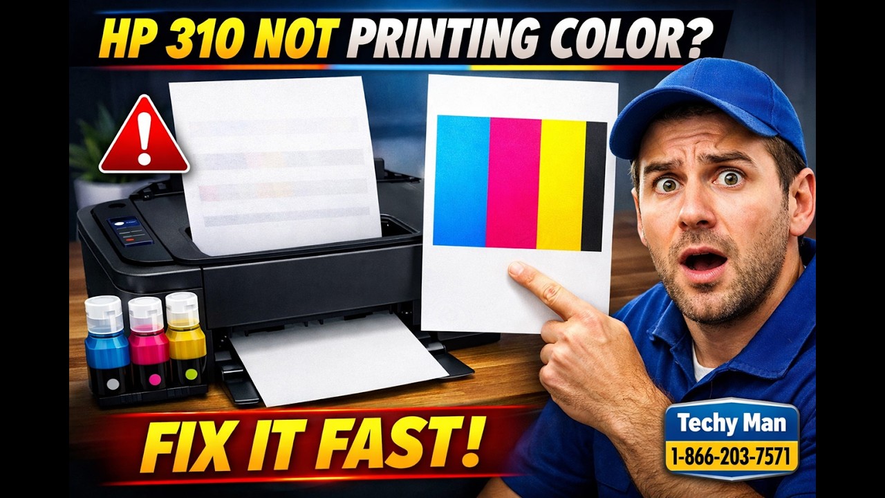 Fix HP Ink Tank 310 Series Not Printing Color  HP 311, 312, 315, 316 Color Printing Problem Solution