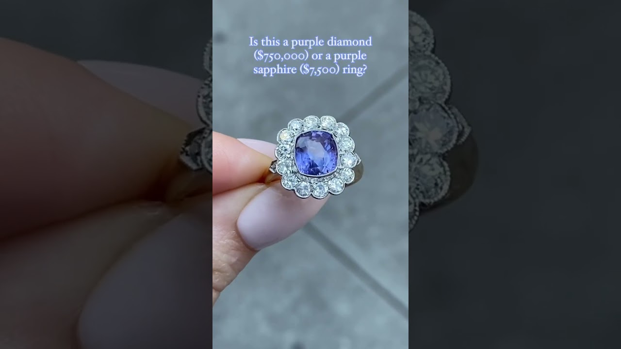 What do you think?💜#sapphire #diamond #purple #gemstone #jewelry #explorepage #reel #engagementring
