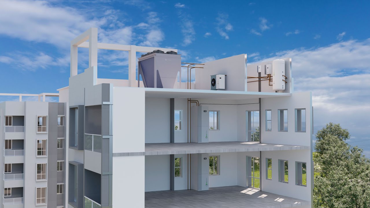 Solución con aerotermia para edificios enteros / Air source heat pumps for buildings