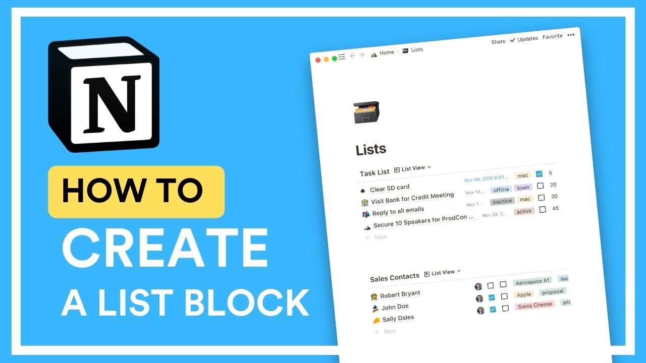 How to Create a Task List inside of Notion