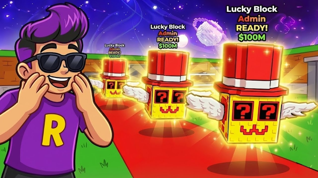 CHUVA DE LUCKY BLOCK NO ROUBE O BRAINROT!!!